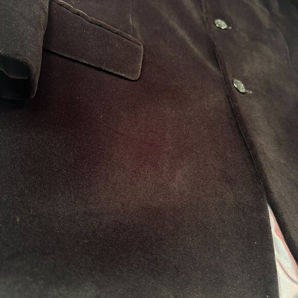Wilke Rodriguez Single Breasted Mens Blazer 3 Button Velvet Sports Coat Jacket - Picture 5 of 16